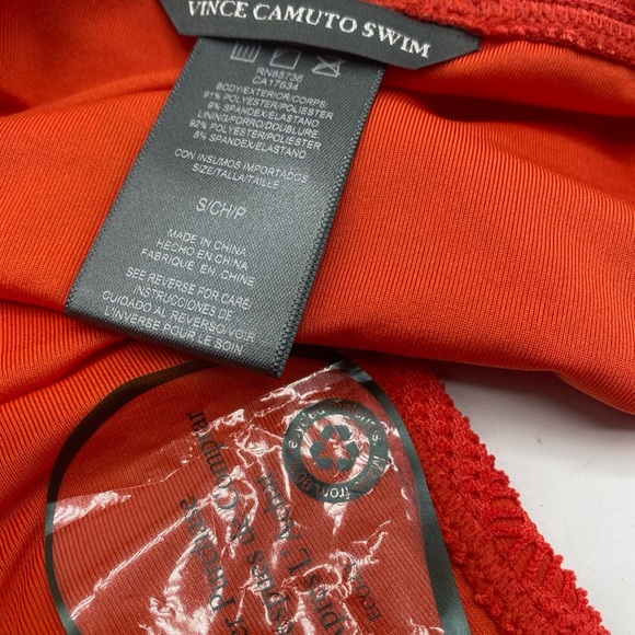 Vince Camuto Women's Crochet Hipster Bikini Bottoms (Tangerine, Small) - Picture 4 of 9